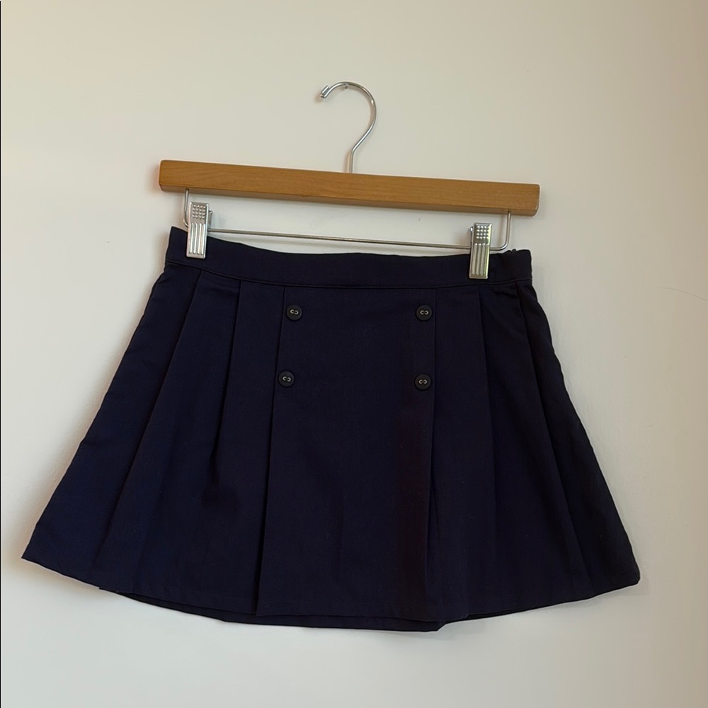 Black Mini Skater Skirt with Pleats